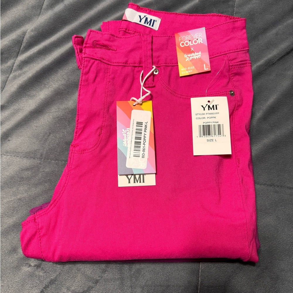 YMI Women's Skinny Pants in Vibrant Pink